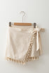 Bohemian Tassel Fringe Wrap Knot Casual Shorts