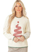 Viscose Polyester Blend Applique Stitched Tree Sweater