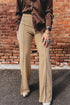 High Waist Full Length Regular Fit Pants