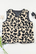 Exclusive Western Leopard Print Fleece Sherpa Vest