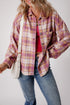 Casual Plaid Print Chest Pocket Long Sleeve Shacket