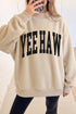 Howdy Yeehaw Double Sided Reversible Mock Neck Western Sweatshirt