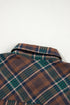 Western Plaid Print Buttoned Chest Pocket Shacket