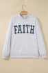 Mock Neck Polka Dot Slogan Sweatshirt