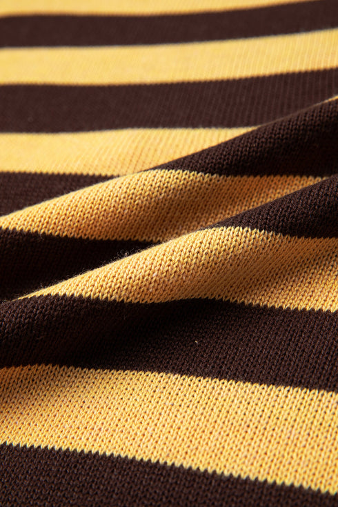 Acrylic Striped Pattern Drop Shoulder Pullover Sweater