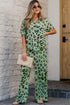 Exclusive Western Leopard Print Wide Leg Pant Sets