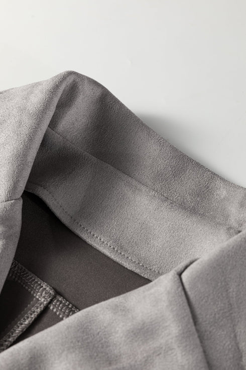 Cropped Faux Suede Western Fringe Tassel Jacket