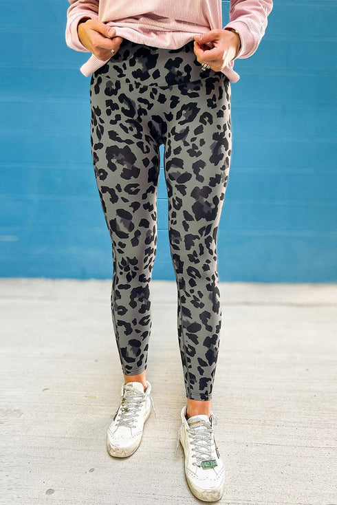 Classic All Over Leopard Print Active Leggings