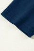 Exposed Seam Detail Crew Neck Long Sleeve Top