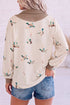 Mallard Print Patchwork Zip Neck Tunic Top