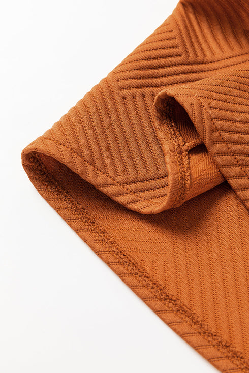 Flame Textured Drop Shoulder Buttoned Duster Coat