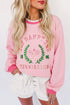 Polyester Embroidered Tennis Crew Neck Pullover Sweatshirt