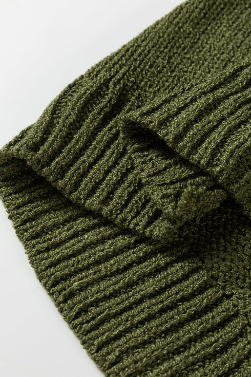 Oversized Drop Shoulder Exposed Seam Sweater Dress