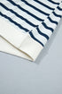 Striped Ribbed Cuff Collar Pocket Loose Pant Set