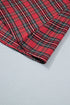Plaid Tie Front Long Sleeve Shift Mini Dress