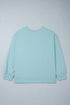 Western Letter Print Loose Round Neck Sweatshirt