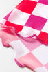 Plaid Checkered Sheer Mesh Long Sleeve Layering Top