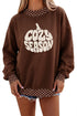 Polka Dot Pumpkin And Letter Graphic Sweatshirt