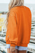 Spooky Themed Graphic Raised Mock Neck Sweatshirt