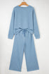 Ultra Loose Textured Slouchy Matching Pant Set