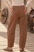 Corduroy Elastic Waist Drawstring Utility Cargo Pants