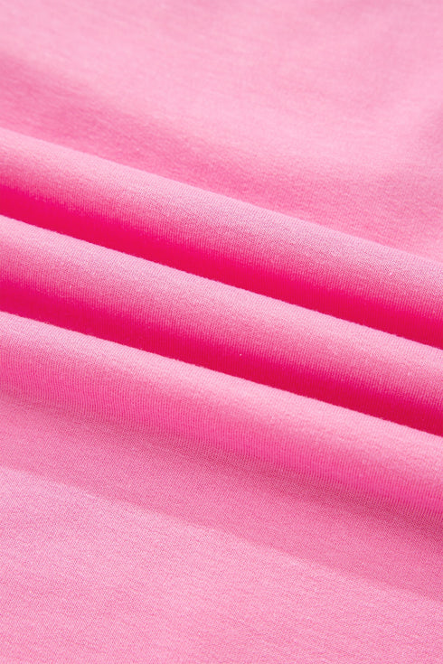 Casual Collared V Neck Tee Drawstring Short Sets