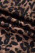 Leopard Print Striped Long Sleeve Top Pant Set
