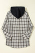 Southern Belle Checkered Plaid Loose Fit Hooded Shacket