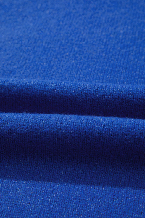 Polyester Polyamide Drop Shoulder Long Sleeve Sweater