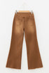High Waist Button Fly Seamed Raw Hem Wide Leg Jeans