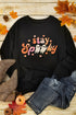 Retro Ghost Graphic Print Crew Neck Sweatshirt
