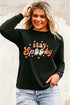 Retro Ghost Graphic Print Crew Neck Sweatshirt