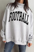 Polka Dot Letter Print Mock Neck Long Sleeve Pullover Sweatshirt