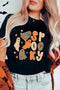 Spooky Ghost Print Short Sleeve Graphic Tee