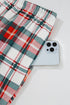 Plaid Print Long Sleeve Two Piece Pajama Set Sleepwear