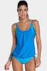 Adjustable Drawstring Blouson Hem Print Tankini Set