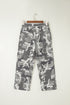 Elastane Camo Pattern Cotton Denim Shift Jeans