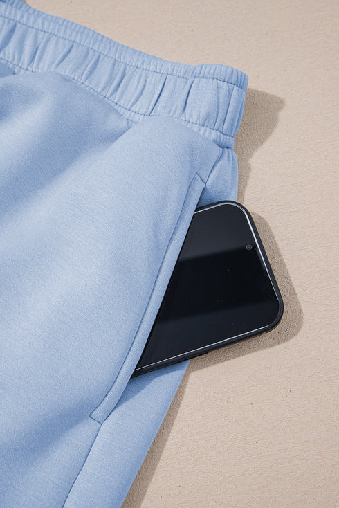 Puff Sleeve Pearl Embellished Scallop Trim Two Piece Dress