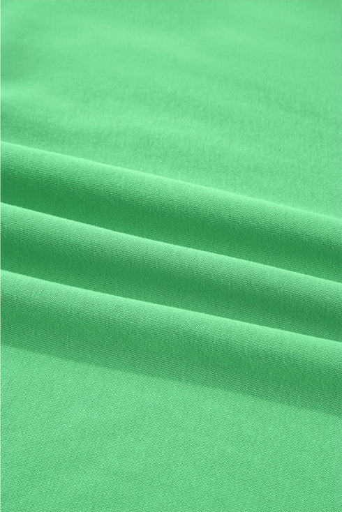 Banded Hem Crop Drop Shoulder Bubble Sleeve Pullover Drawstring Side Slit Wide Leg Pant Set