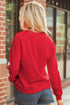 Baseball And Bow Appliqué Crewneck Sweatshirt