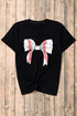 Baseball Bow Graphic Print Short Sleeve Tee