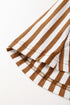 Batwing Sleeve Stripe Crewneck Oversized Cotton Top