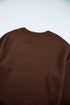 Textured Round Neck Drop Shoulder Pullover Sweatshirt