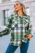 Relaxed Fit Brushed Plaid Button Down Shirt