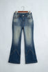 Pocket Detail Flare Leg Silhouette Denim Jeans