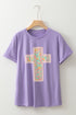 Floral Cross Christian Easter Casual Graphic Tee