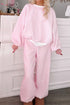 Plaid Long Sleeve Two Piece Pant Set