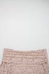 Leopard Print Foldover Off Shoulder Sheer Long Sleeve Mesh Top