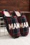 Mama Plaid Plush Lined Retro House Slipper