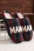 Mama Plaid Plush Lined Retro House Slipper